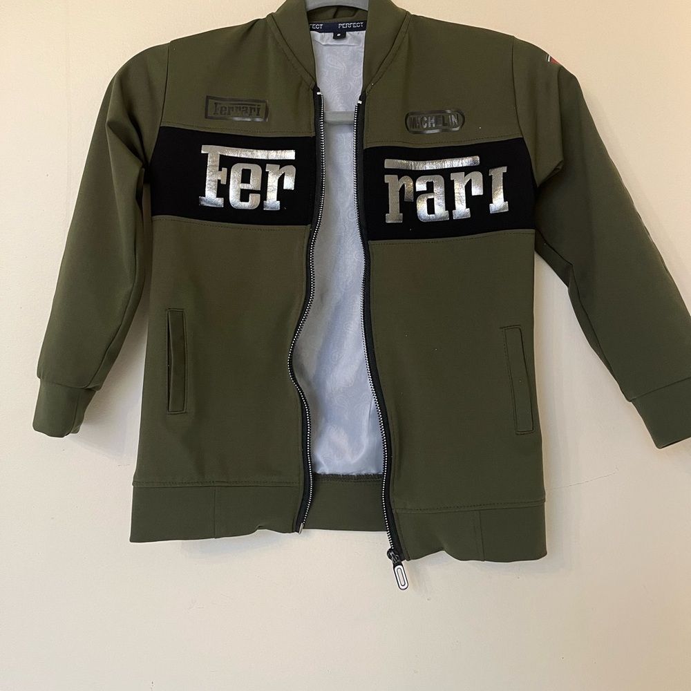 Ferrari Khaki and Black Jacket